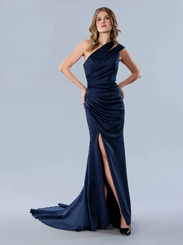 Stella Couture 23358 Long Formal Pleat Prom Dress