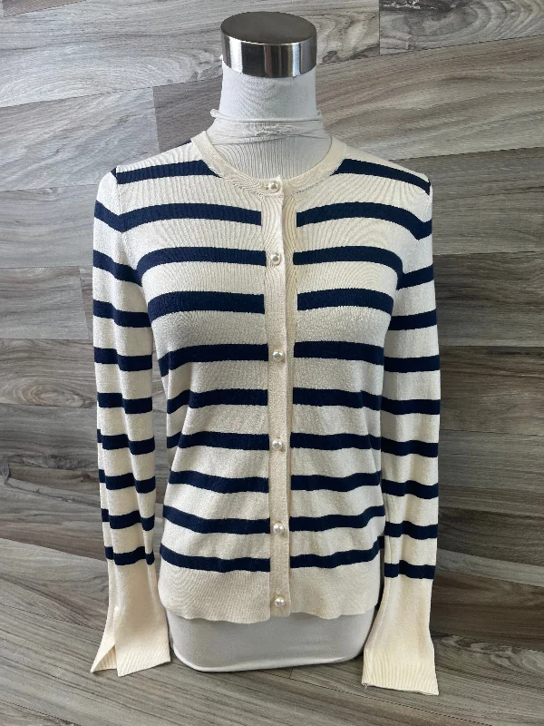 Cardigan By Zara In Blue & Cream, Size: S