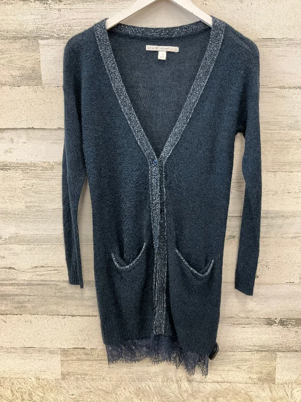 Sweater Cardigan By Clothes Mentor In Navy, Size: Xs