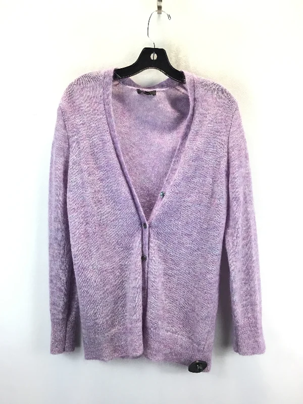 Sweater Cardigan By J. Crew In Purple, Size: M