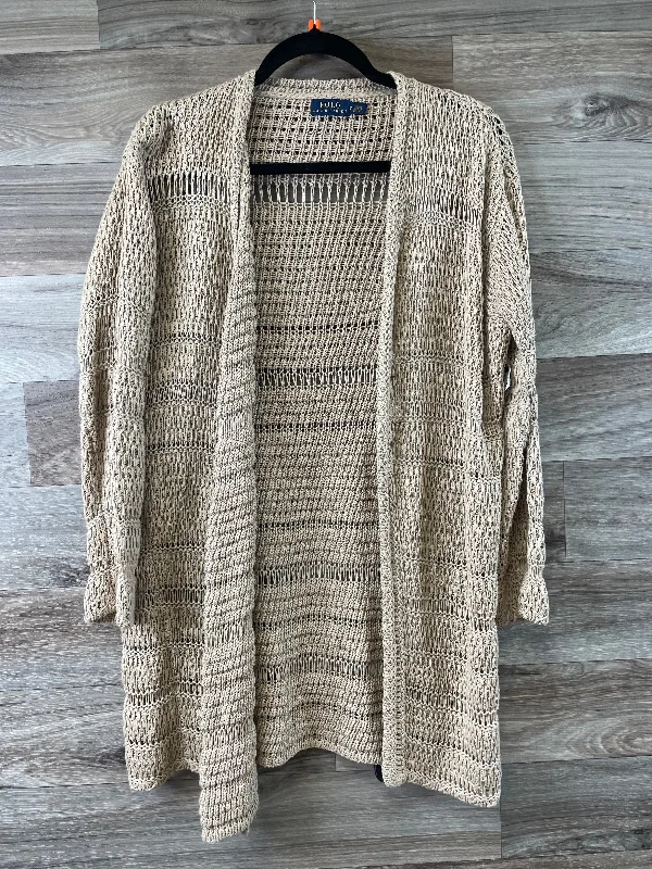 Sweater Cardigan By Clothes Mentor In Tan, Size: S