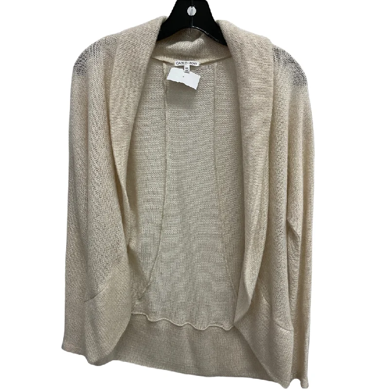 Sweater Cardigan By Clothes Mentor In Cream, Size: Xs