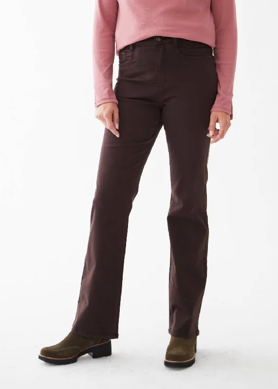 Peggy Bootcut Pant Jeans In Rich Brown