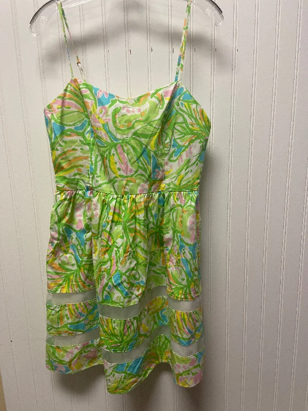 Dress Designer By Lilly Pulitzer In Green & Pink, Size: S