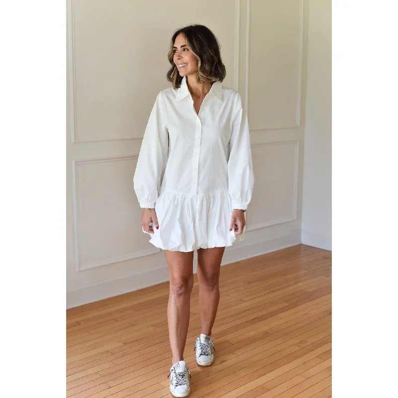 Eden Bubble Hem Shirt Dress