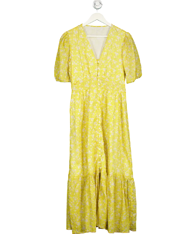 Yellow Floral Dress UK M