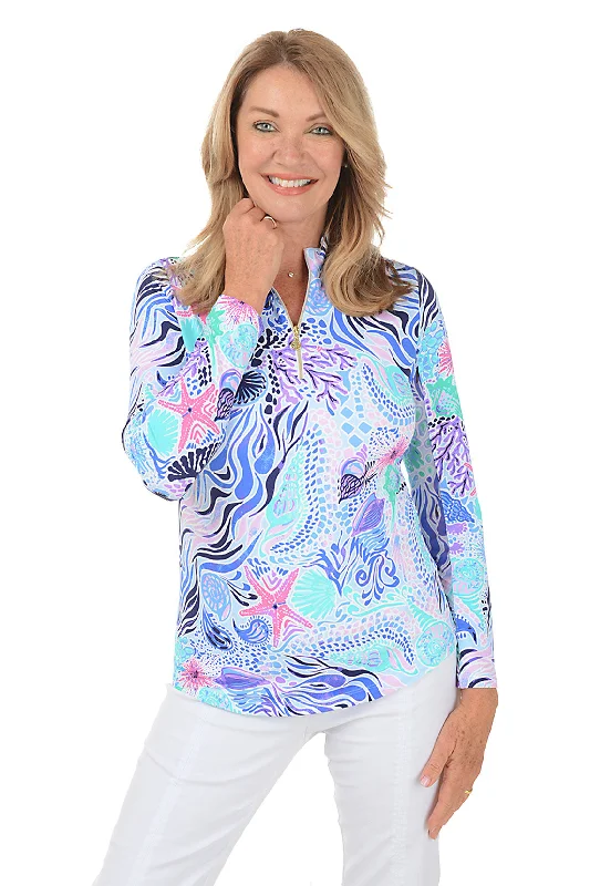 Blue Sea Wave UPF50+ Sun Shirt