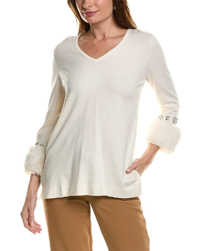 Anne Klein Embellished Sweater