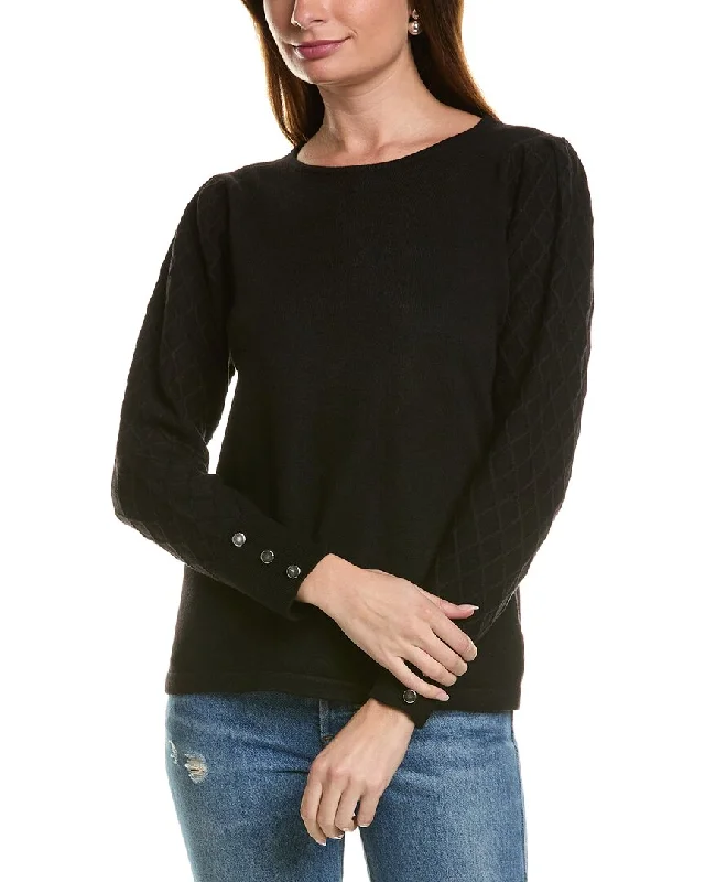 Anne Klein Puff Sleeve Sweater