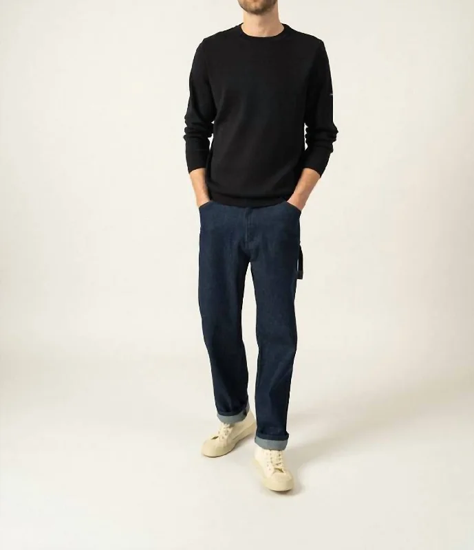 Cruiser Round Neck Jumper Sweater In Navy