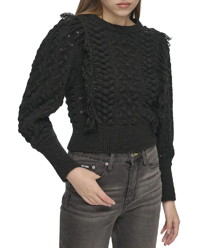 DKNY Novelty Flange Wool-Blend Sweater