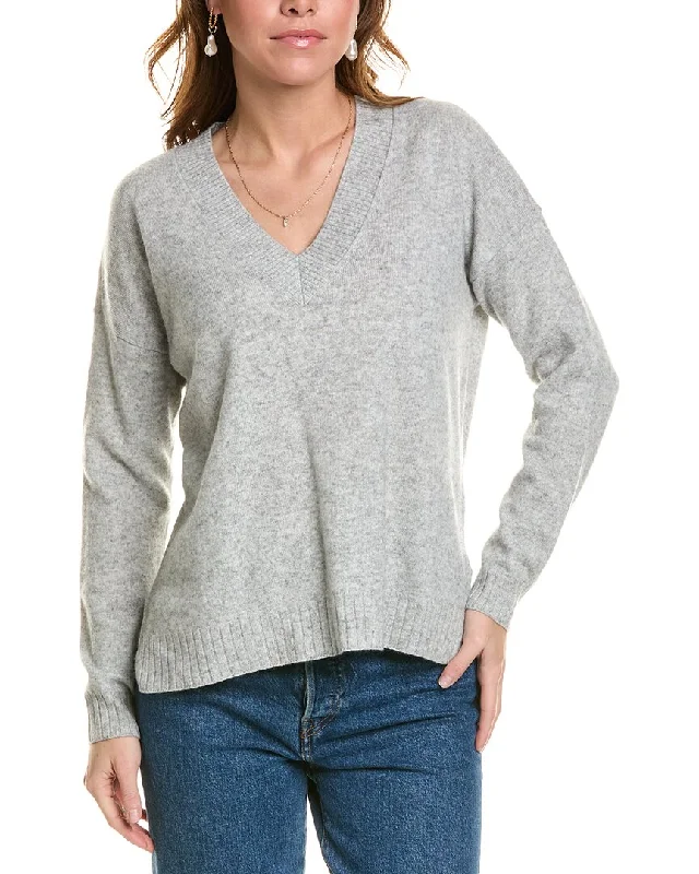 Minnie Rose High-Low Cashmere Sweater