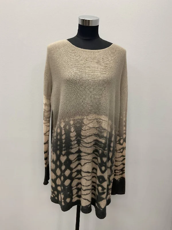 Ombre Cashmere Sweater In Stone