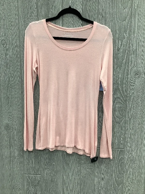 Top Long Sleeve Basic By Maurices In Pink, Size: M