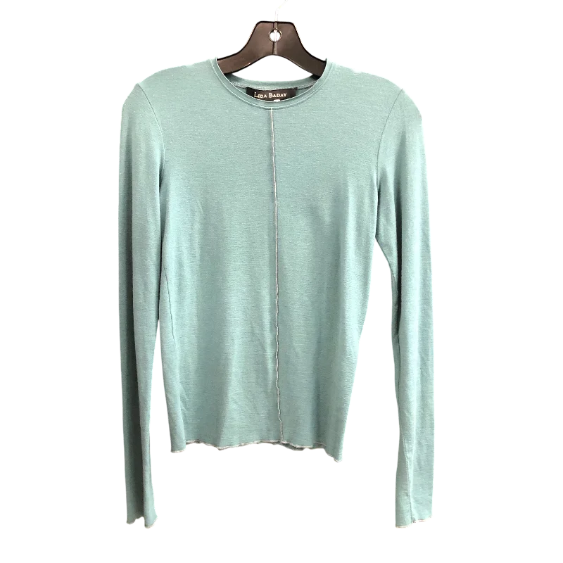 Top Long Sleeve By Cmc In Teal, Size: M