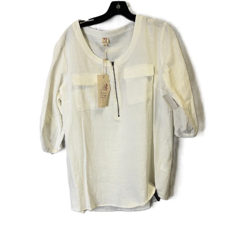 Top Long Sleeve By I Joah In White, Size: L