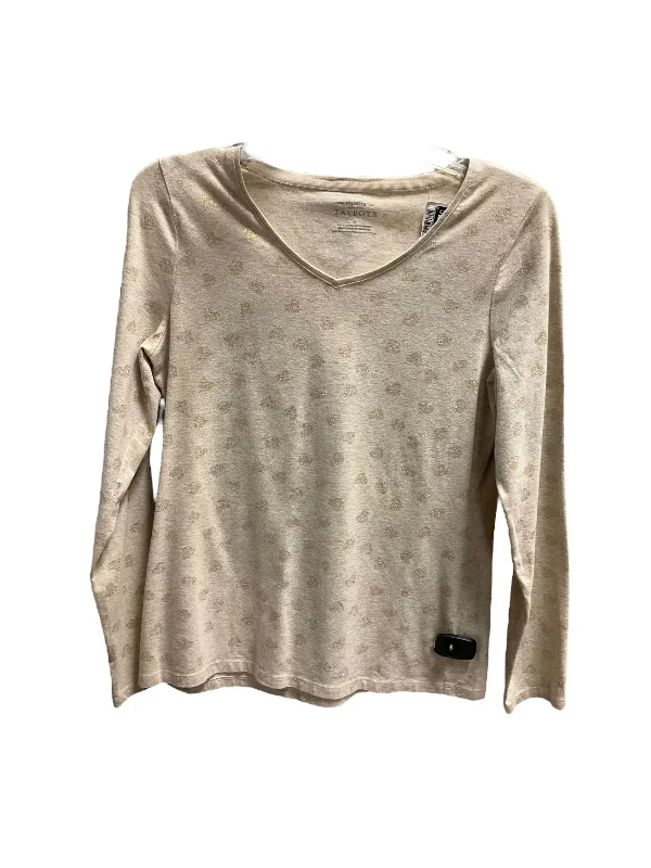 Top Long Sleeve By Talbots In Beige, Size: S