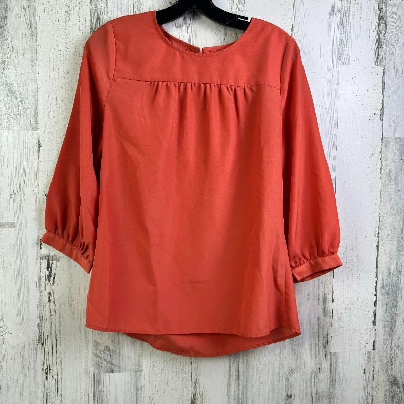 Top 3/4 Sleeve By Bcbg O In Orange, Size: S