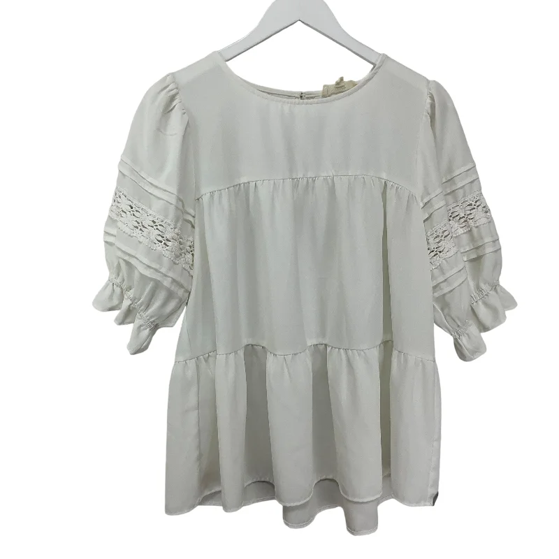 Top 3/4 Sleeve By Entro In White, Size: M