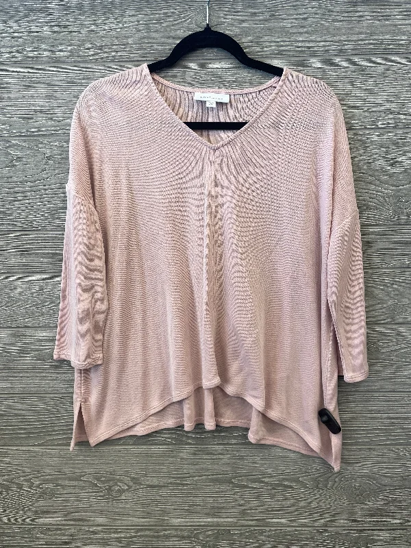 Top 3/4 Sleeve By J. Jill In Pink, Size: Mp