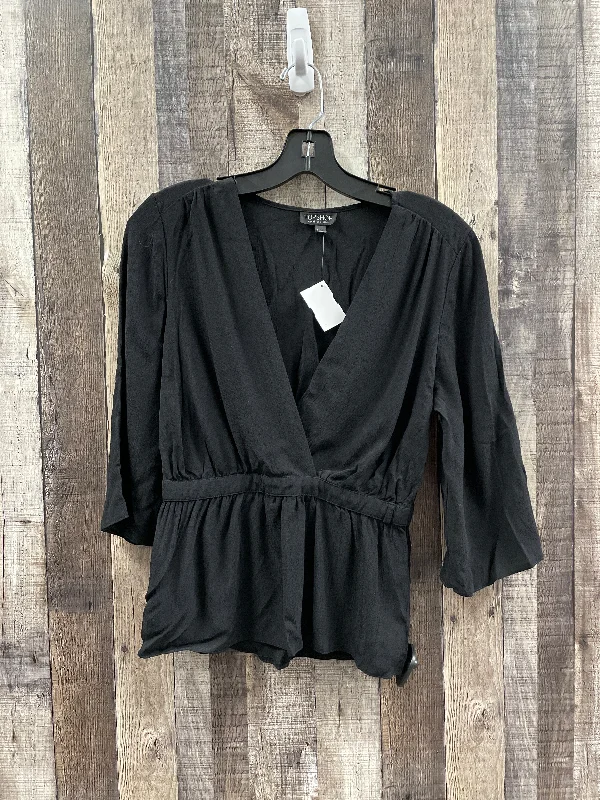 Top 3/4 Sleeve By Top Shop In Black, Size: S